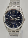 CASIO MTP-1335DJ-2AJF 38mm Blue Dial Day-Date Quartz Men’s Watch New in Box