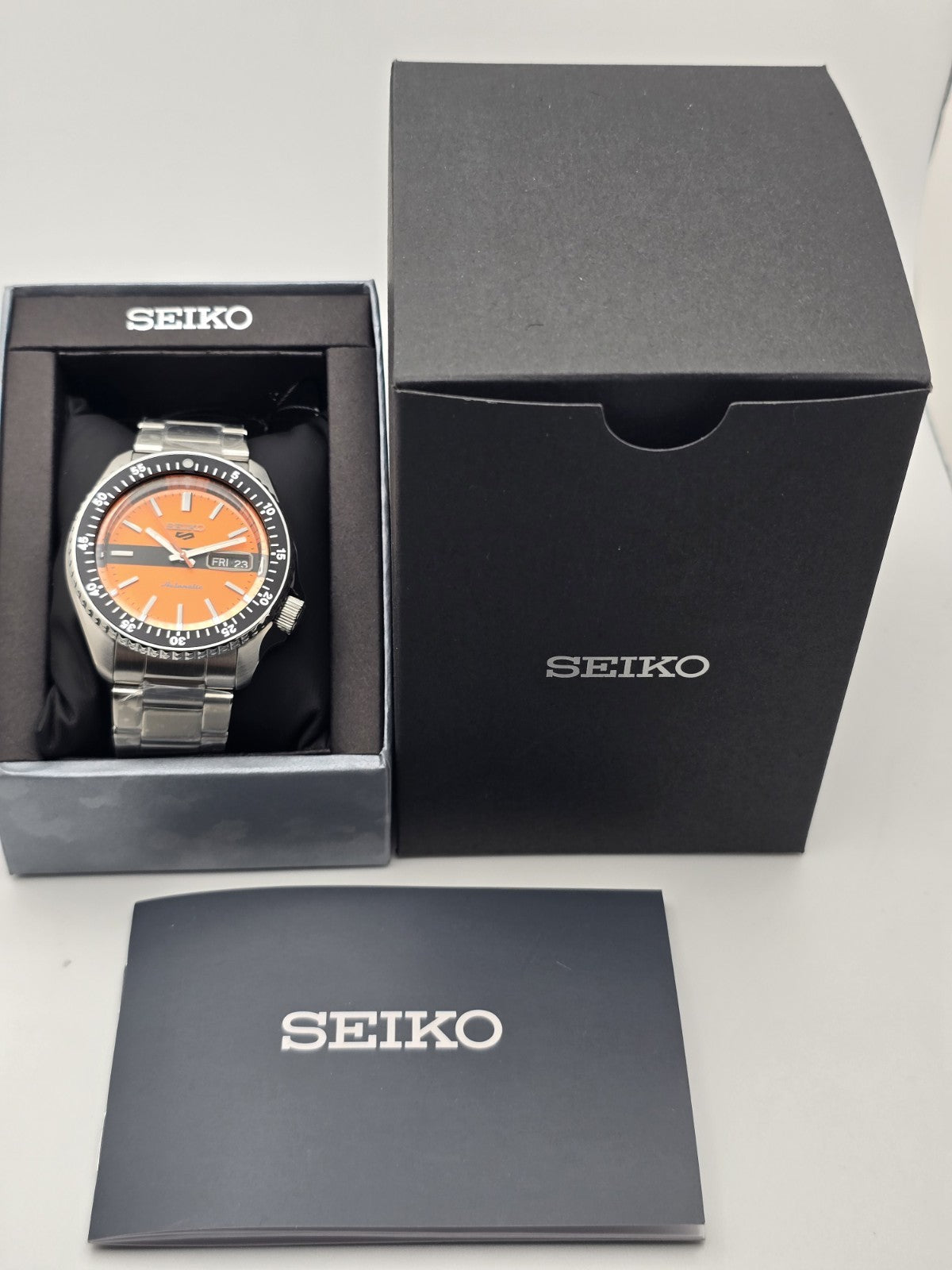Seiko 5 Sports SRPK11K1 Orange Dial Automatic Watch Brand New in Box