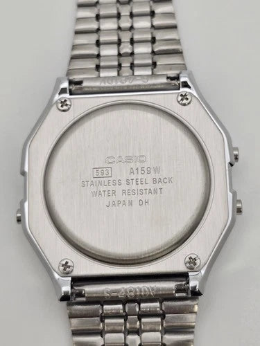 CASIO Vintage A159WA-N1JH Made in Japan Digital Watch 7-Year Battery New Full Set